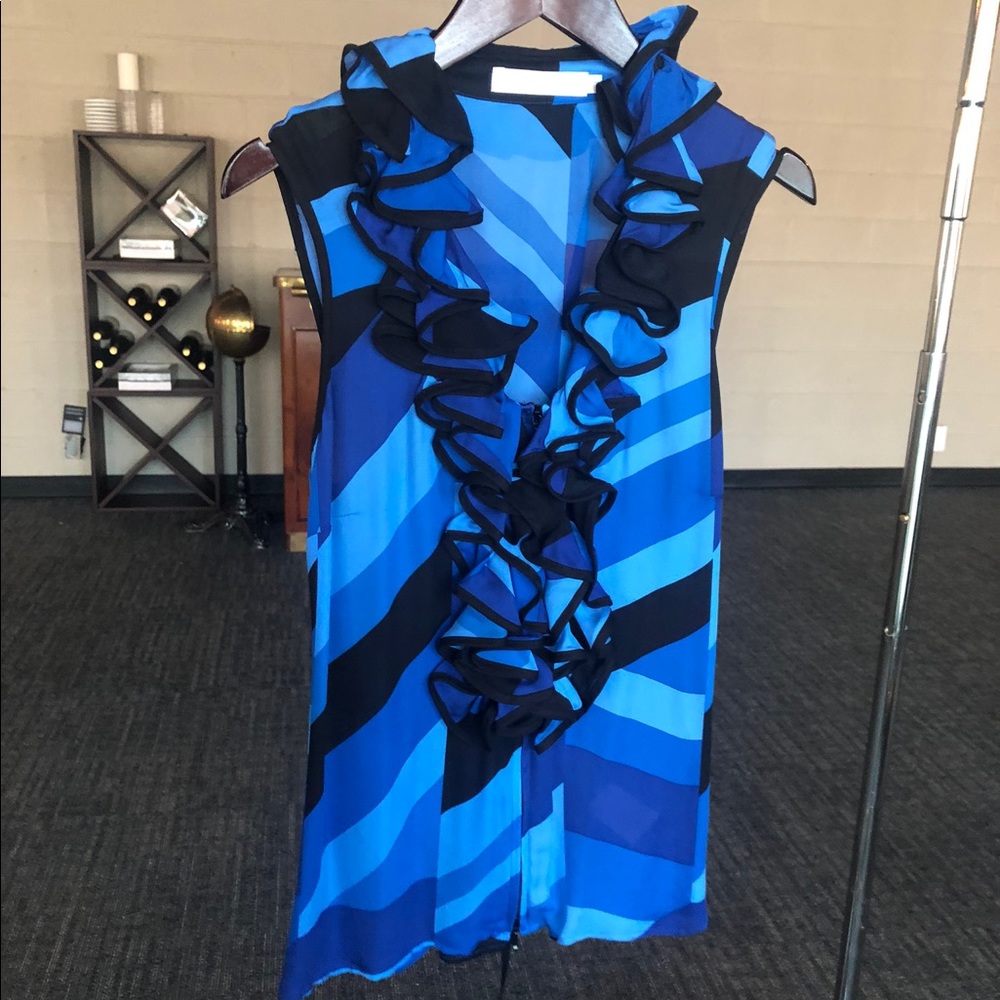 Anne Fontaine sleeveless ruffle blouse!